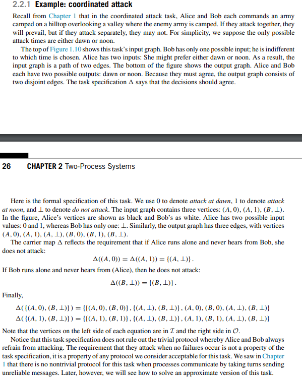 Solved 2.2.1 Example: coordinated attack Recall from Chapter | Chegg.com