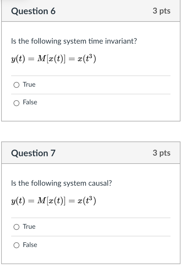 Question 13 3 Pts For An Lti System With Impulse Chegg Com