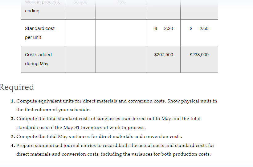 Solved 1732 STANDARD COSTING, JOURNAL ENTRIES. The Warner