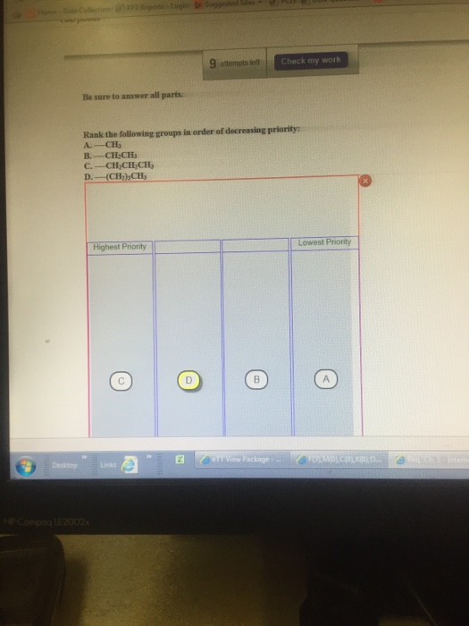 Solved Rank The Following Groups In Order Of Decreasing | Chegg.com