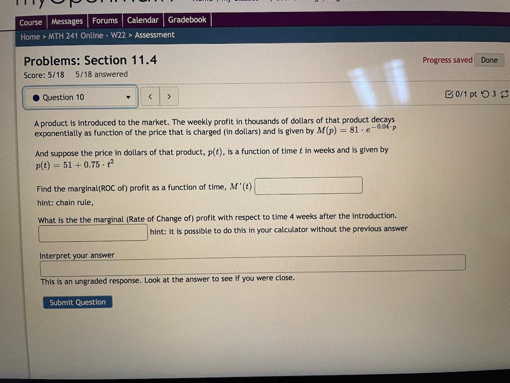 Solved Problems: Section 11.4 Score: 1/18 1/18 answered く、 > | Chegg.com