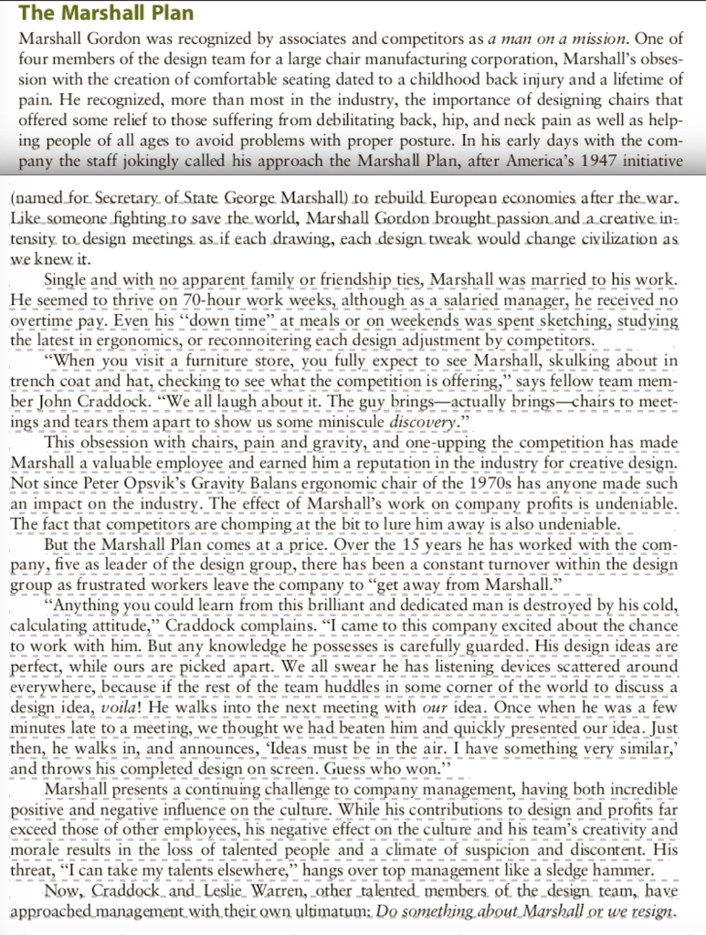 Solved 1. What is Marshall missing with respect to his