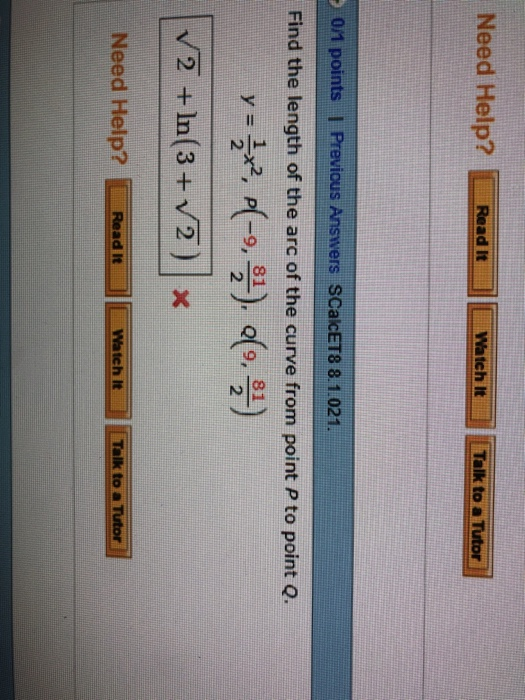 Solved Need Help? Read It Watch lt Talk to a 01 points | | Chegg.com