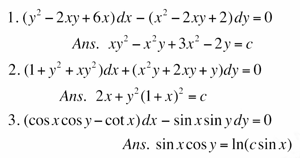 Solved About: EXACT DIFFERENTIAL. Please show complete | Chegg.com