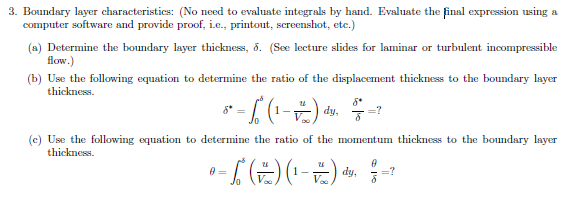 Solved For boundary layer flow over the wing of a commercial | Chegg.com