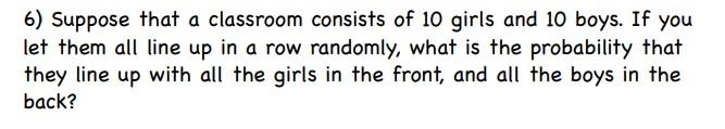 Solved 6) Suppose that a classroom consists of 10 girls and | Chegg.com