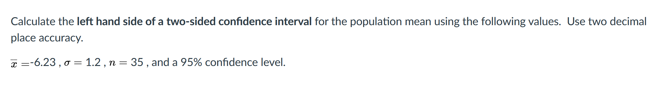 Solved Calculate the left hand side of a two-sided | Chegg.com