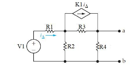 Solved For R1=190,R2=291,R3=341,R4=451, V1=187 V& K1=22 in | Chegg.com