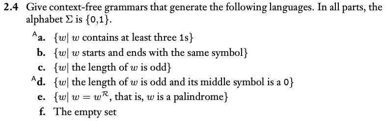 Solved Q4: Give context-free grammars that generate the