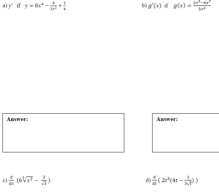 find the derivative of a function using the constant rule