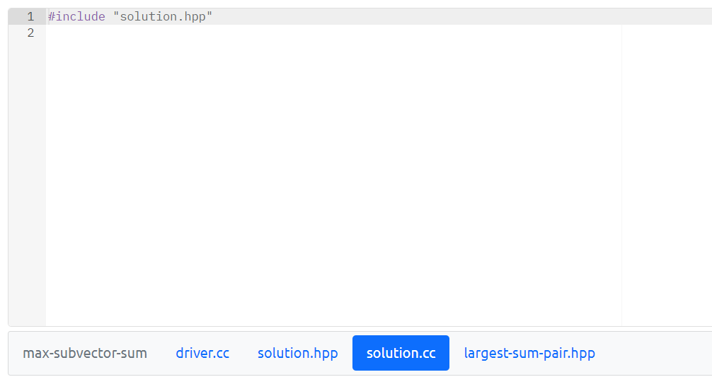 max-subvector-sum driver.cc solution.hpp solution.cc largest-sum-pair.hpp