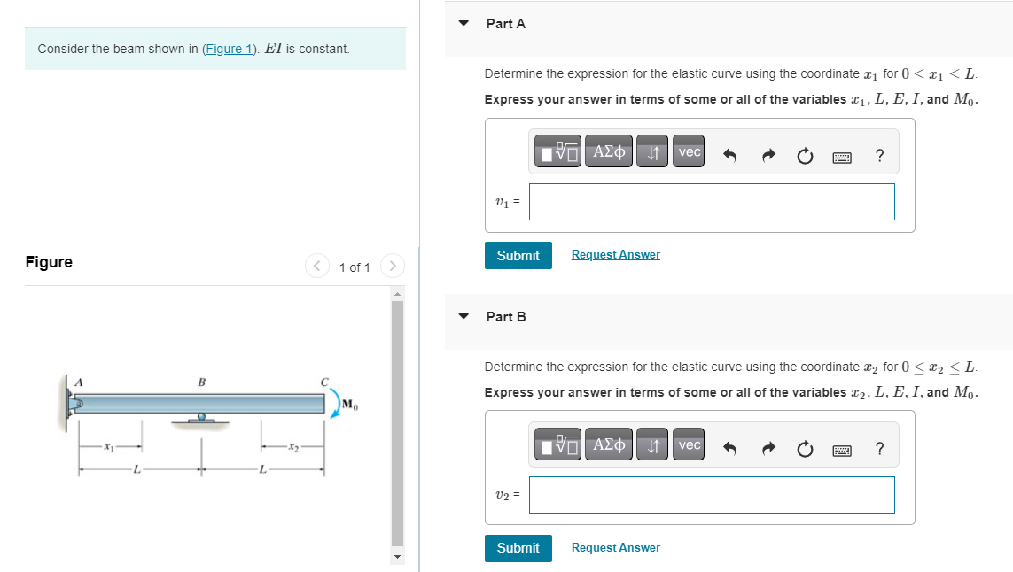 Solved Consider The Beam Shown In EI Is Constant. Determine | Chegg.com