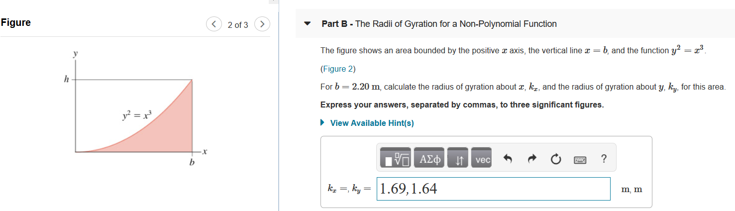Solved Figure 2 of 3 - Part B - The Radii of Gyration for a | Chegg.com