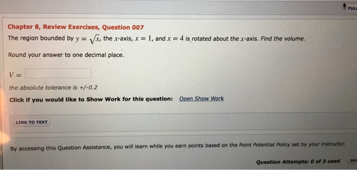 Solved FULI Chapter 8, Review Exercises, Question 007 The | Chegg.com