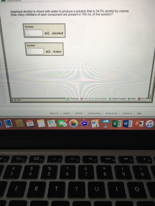 Solved Isopropyl alcohol is mixed with water to produce a