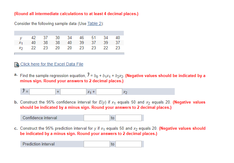 Solved (Round all intermediate calculations to at least 4 | Chegg.com
