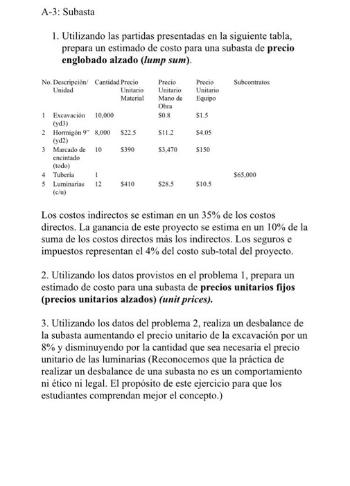 Utilizando Las Partidas Presentadas En La Siguiente | Chegg.com