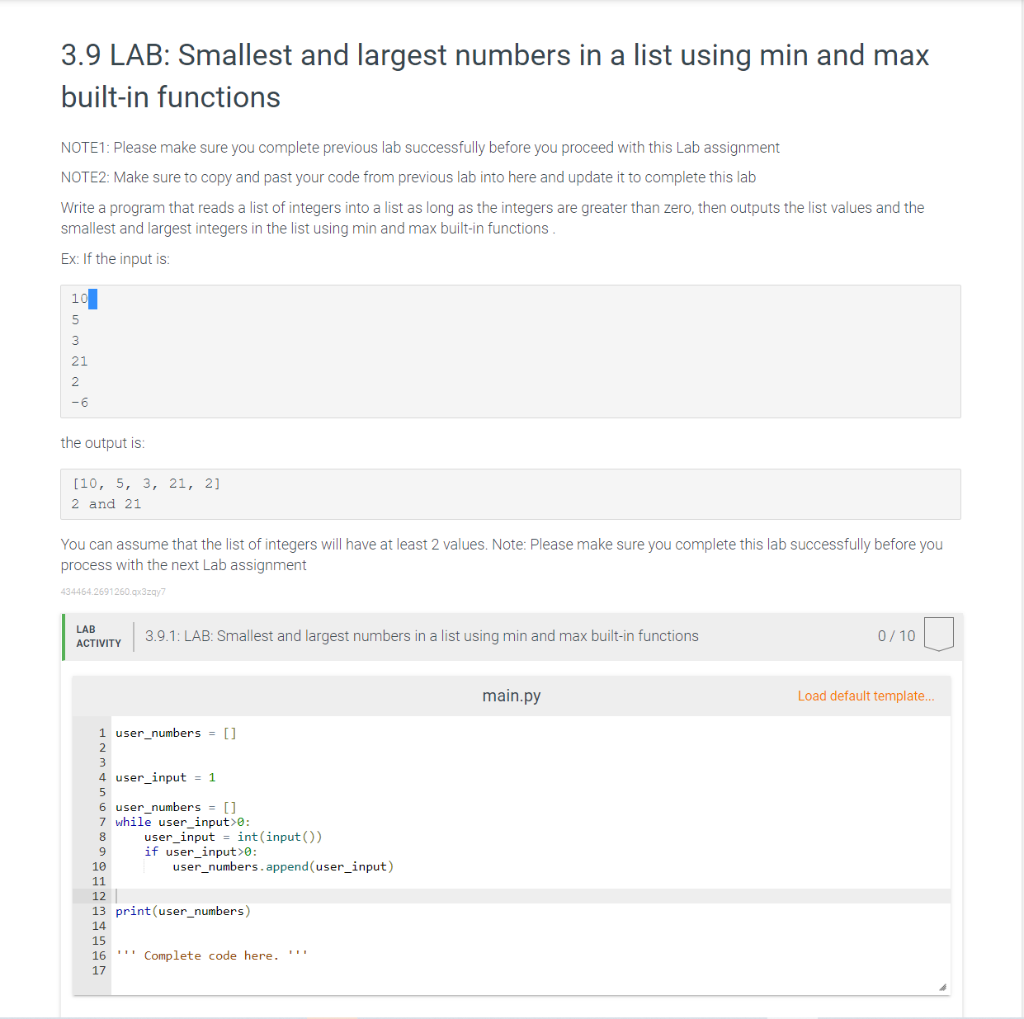 solved-3-9-lab-smallest-and-largest-numbers-in-a-list-using-chegg