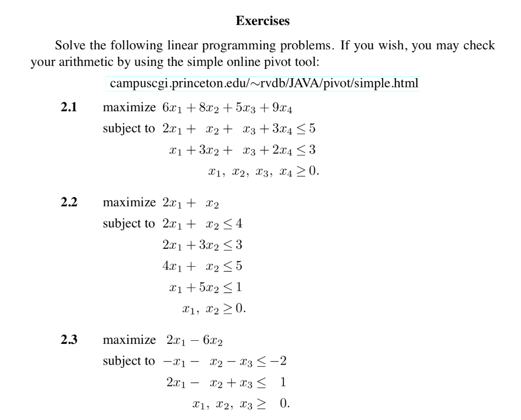 Linear Programming Solved Questions