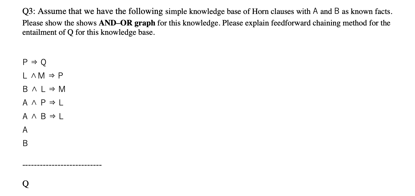 Solved Assume that we have the following simple knowledge | Chegg.com