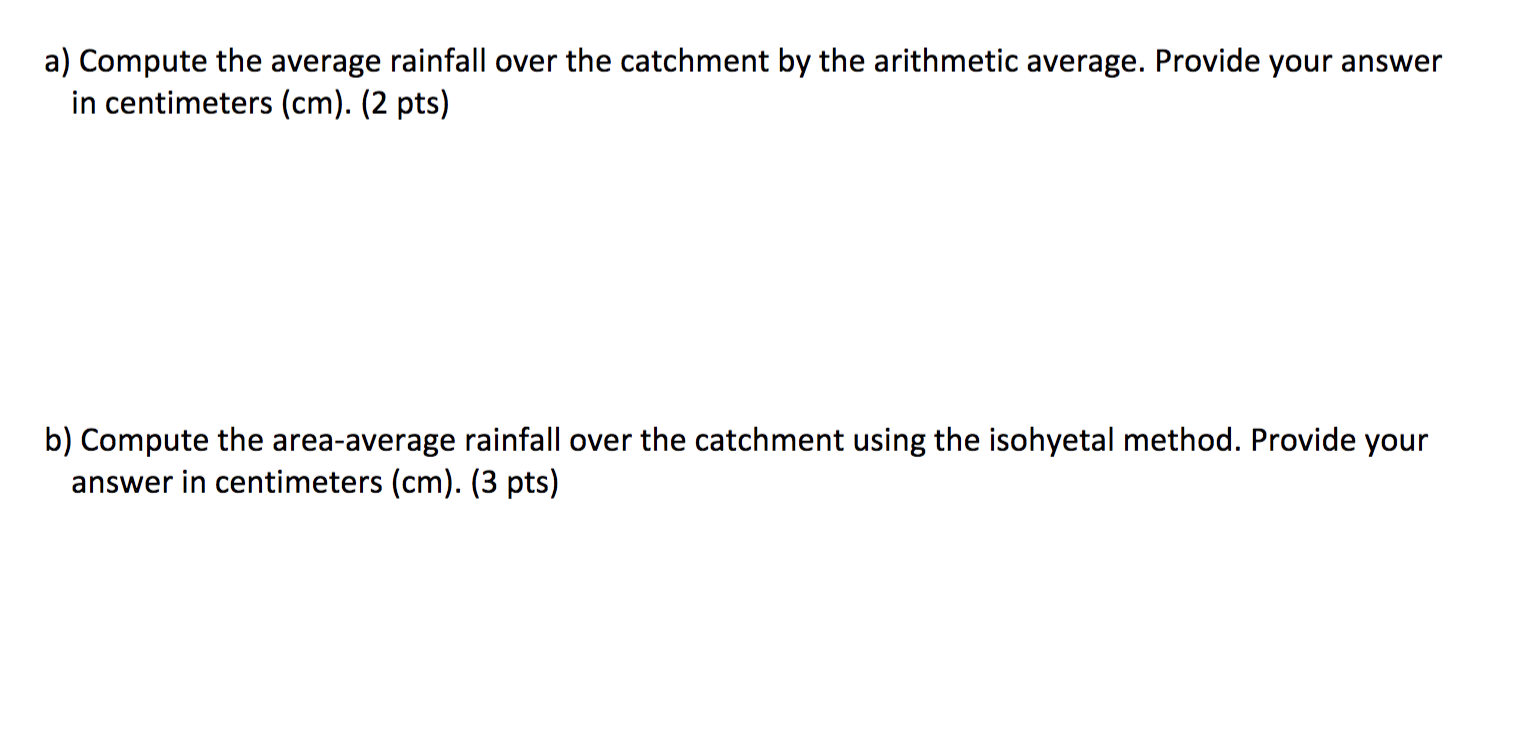 Solved 1. A Watershed Is Shown With Four Precipitation | Chegg.com