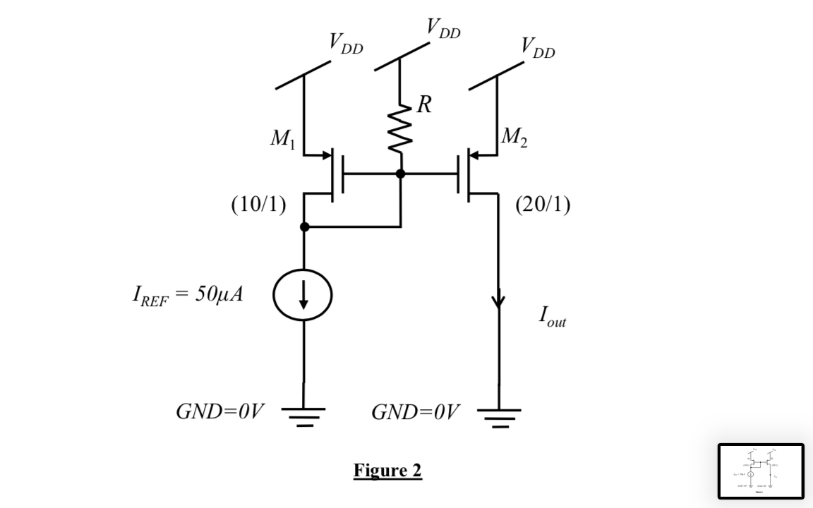 Solved 2 figure 2 shows the same pmos current mirror as in chegg