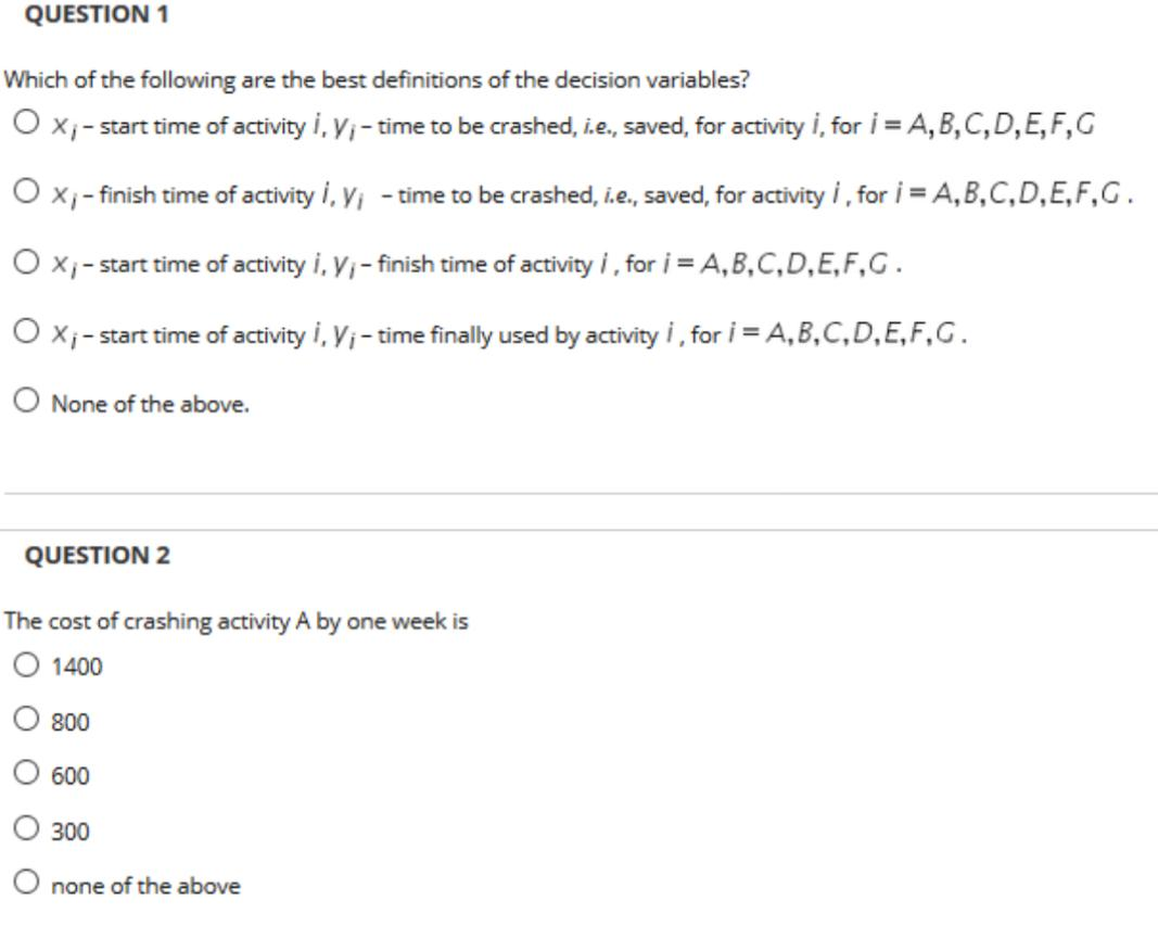 Use The Following Scenario And Data To Answer Ques Chegg Com