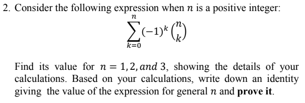 find the value of the following expression when n = - 2