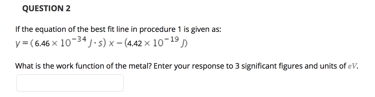 Solved QUESTION 2 If the equation of the best fit line in | Chegg.com