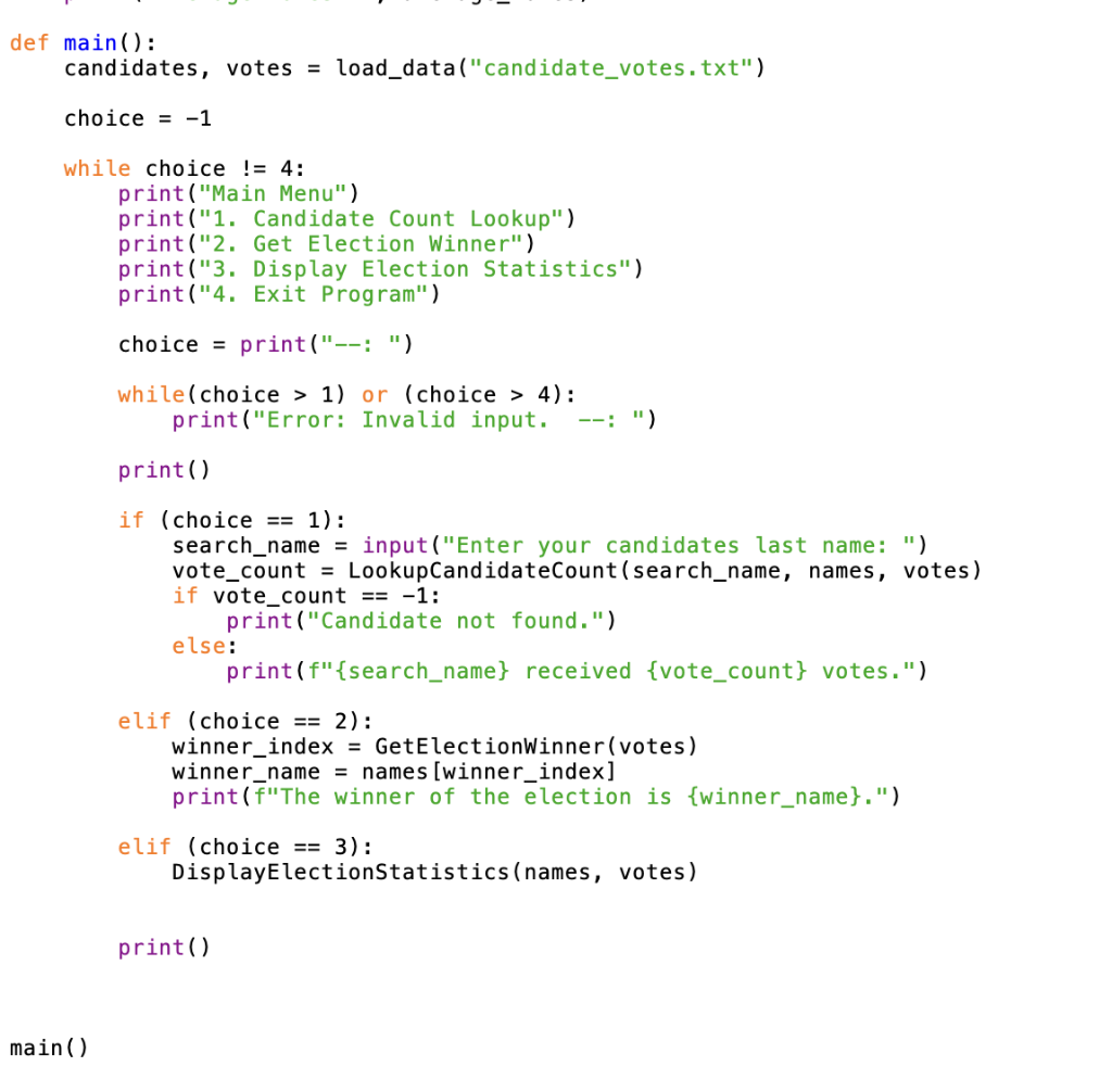 Solved PLEASE HELP! I HAVE WRITTEN A CODE BUT I KEEP GETTING | Chegg.com
