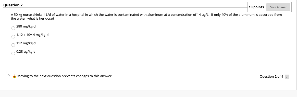 Solved A 50 Kg Nurse Drinks 1 L D Of Water In A Hospital In Chegg Com