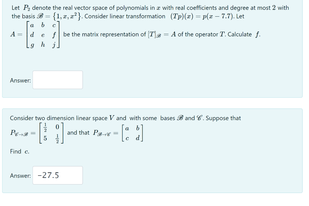 Solved Let P2 Denote The Real Vector Space Of