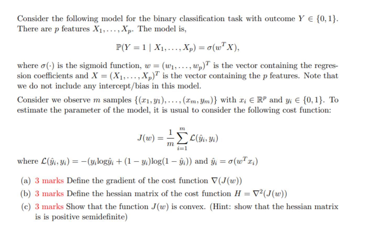 Consider The Following Model For The Binary | Chegg.com