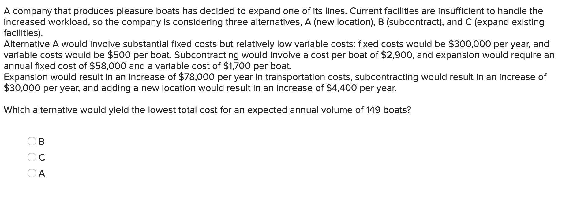 Solved A company that produces pleasure boats has decided to | Chegg.com