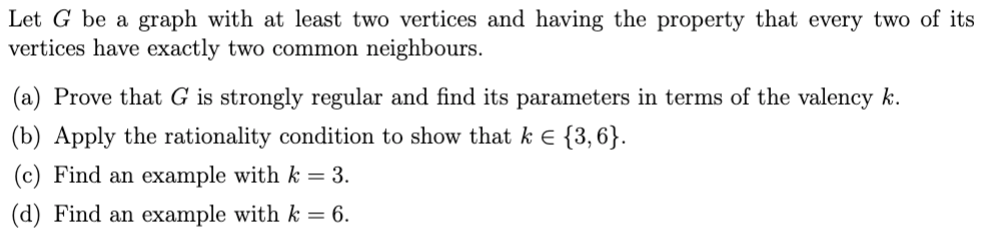 Solved Let G be a graph with at least two vertices and | Chegg.com