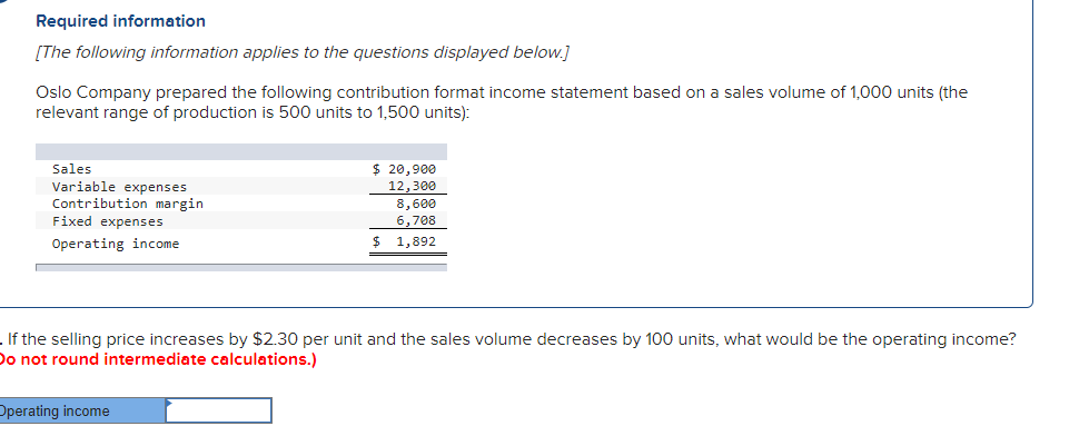 Solved Required information [The following information | Chegg.com