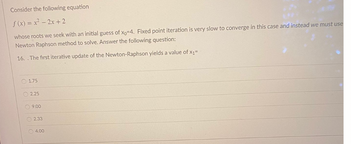 Solved Consider the following equation f (x) = x² – 2x + 2 | Chegg.com