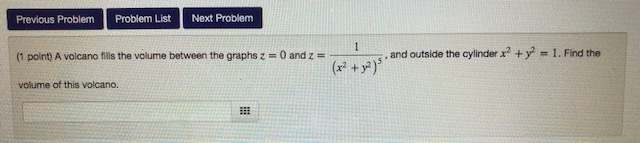 Solved Previous Problem Problem List Next Problem (1 point) | Chegg.com