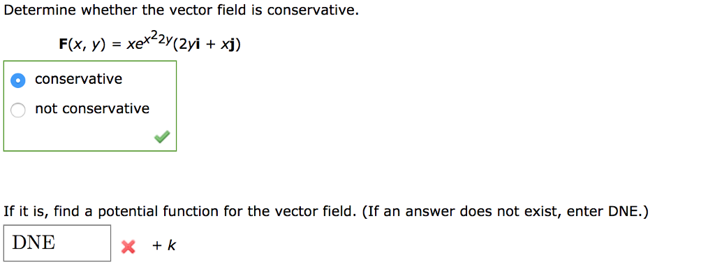 Solved Determine whether the vector field is conservative. | Chegg.com