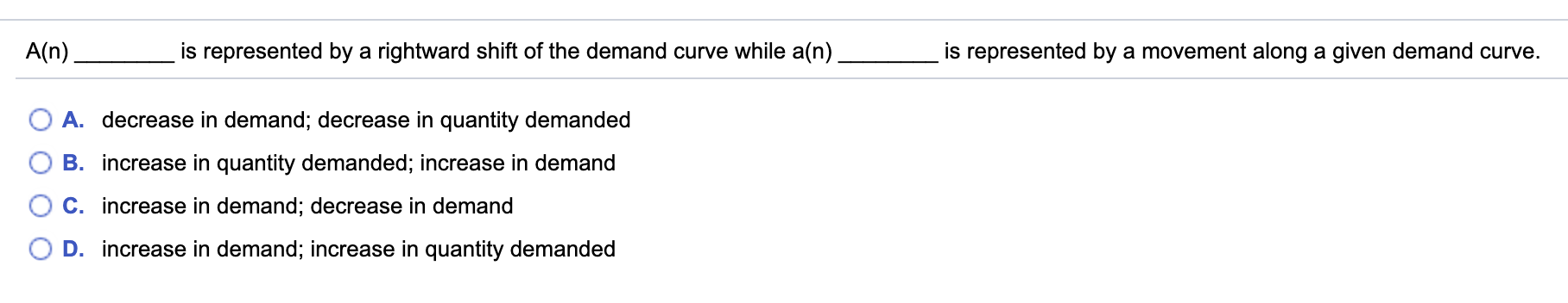 Solved A(n) is represented by a rightward shift of the | Chegg.com