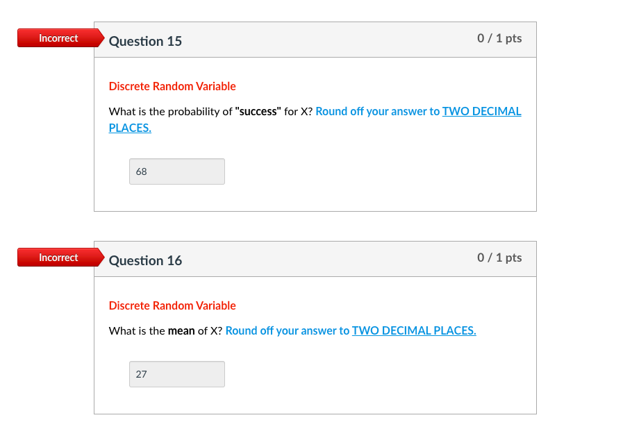 Solved use the information below for the discrete random chegg