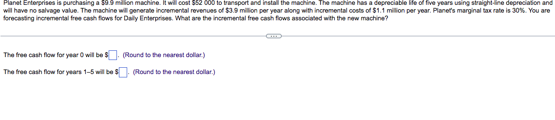 Solved forecasting incremental free cash flows for Daily | Chegg.com