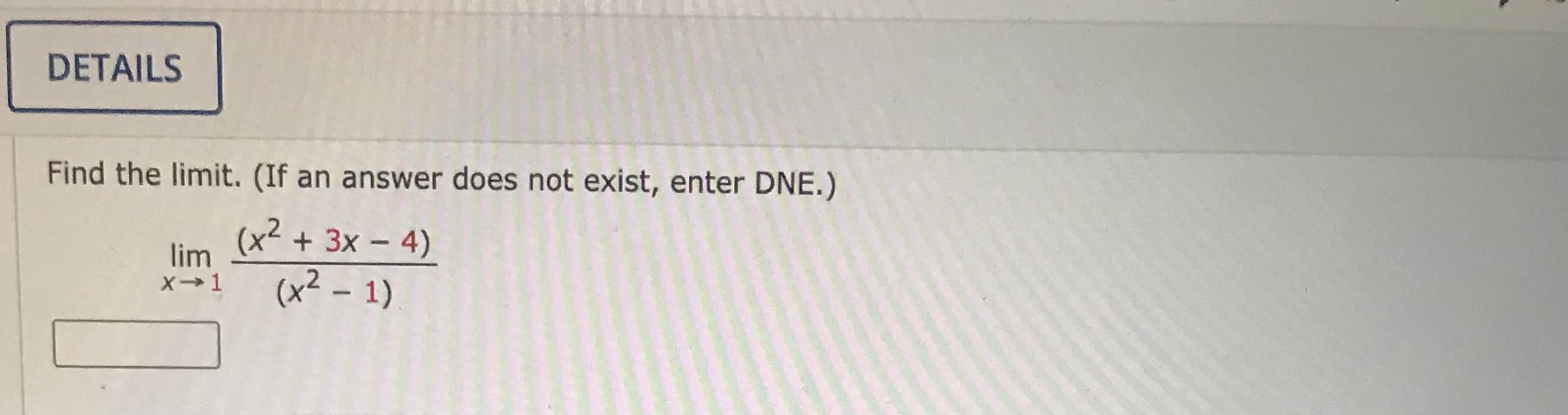 Solved Find the limit. (If an answer does not exist, enter | Chegg.com