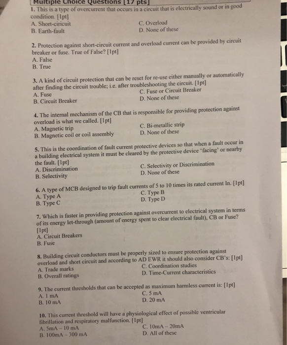 Electrical Wiring Mcq Questions And Answers Pdf 4k Wa vrogue.co