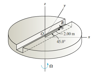 Solved B) A Circular Turntable Rotates With A Constant | Chegg.com