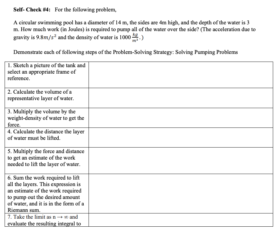 Solved Self-Check #4: For the following problem, A circular | Chegg.com