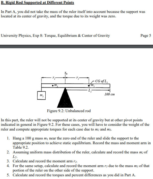 Solved B. Rigid Rod Supported at Different Points In Part A, | Chegg.com