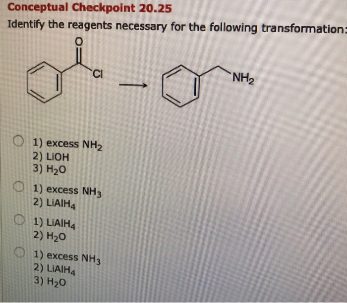 Solved Conceptual Checkpoint 20 25 Identify The Reagents Chegg