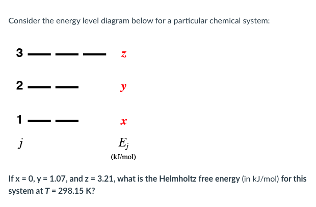 Solved Consider the energy level diagram below for a | Chegg.com