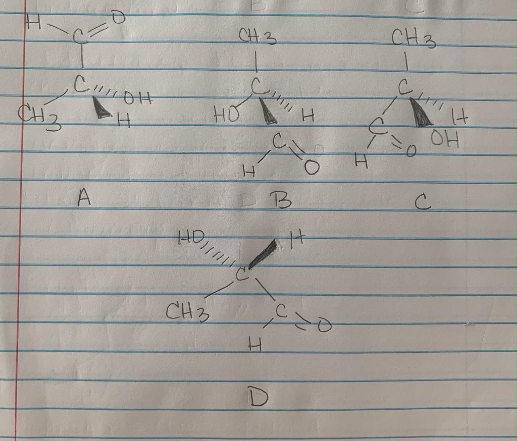 Solved Consider structures A - D. State whether each pair of | Chegg.com